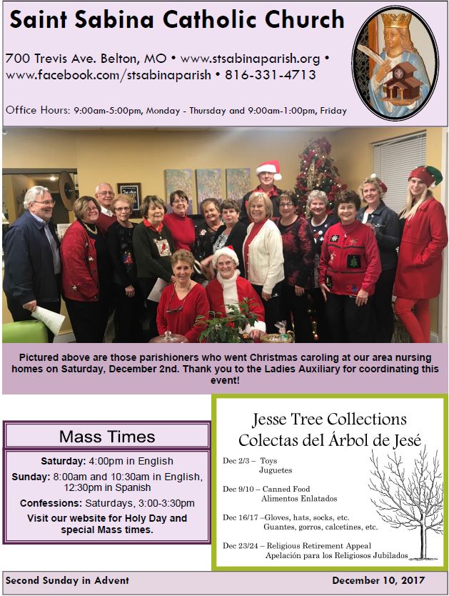 Bulletin 2017 St. Sabina Parish