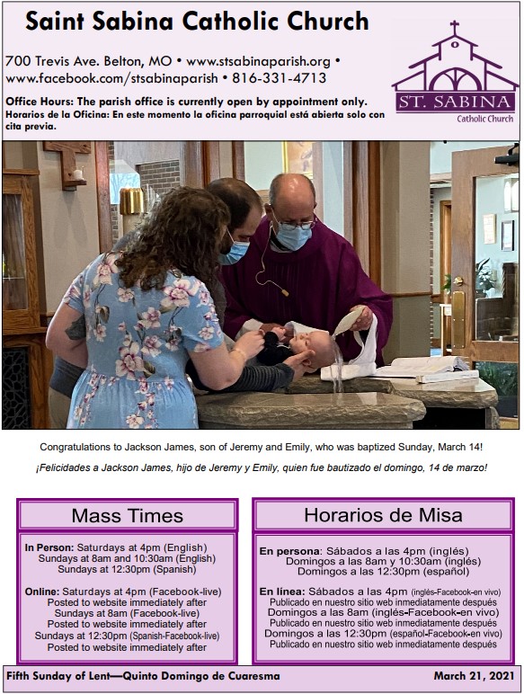 Bulletin St. Sabina Parish