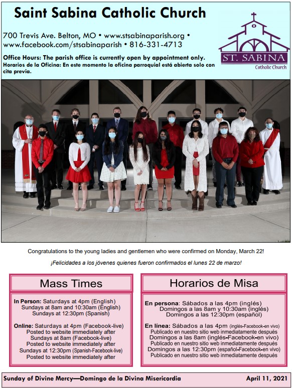 Bulletin St. Sabina Parish