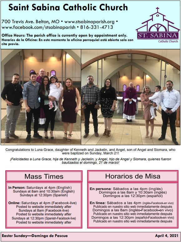 Bulletin St. Sabina Parish