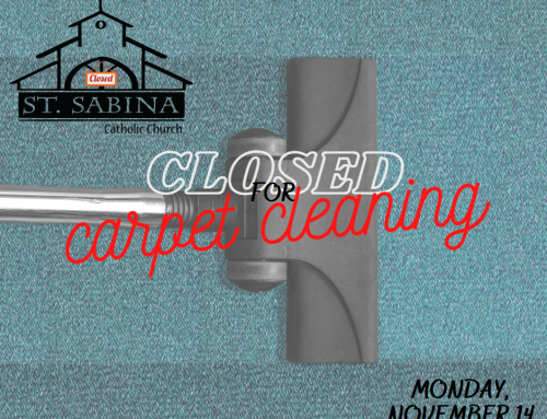 Church Closed for Carpet Cleaning – 11/14